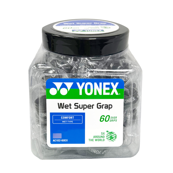 Намотки Yonex AC102-60 Super Grap Overgrip Bucket Pack (60 шт.) Изображение